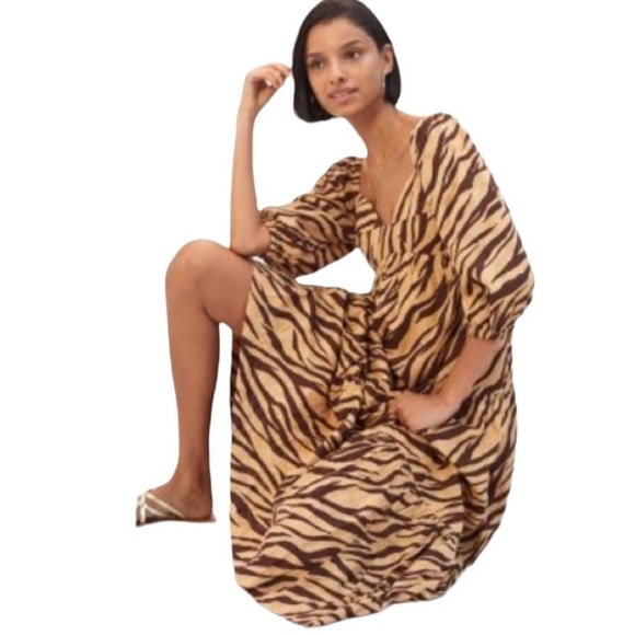 Anthropologie Blossom Maxi Dress‎ in Brown Motif - Picture 2 of 6